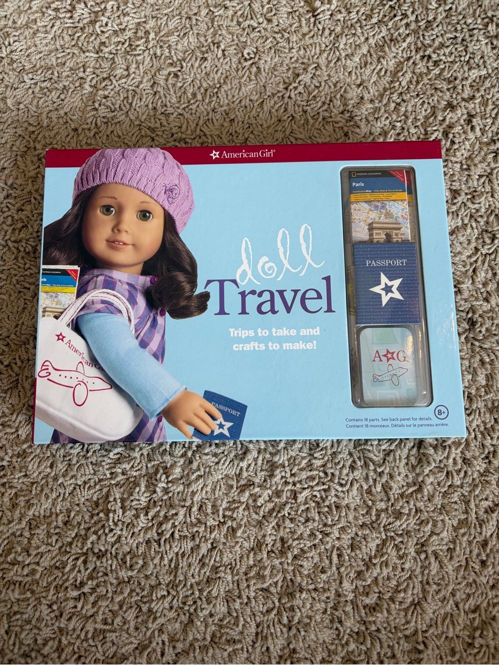 Brand New Retired American Girl Doll Travel Activity Kit 2012 Vintage Set